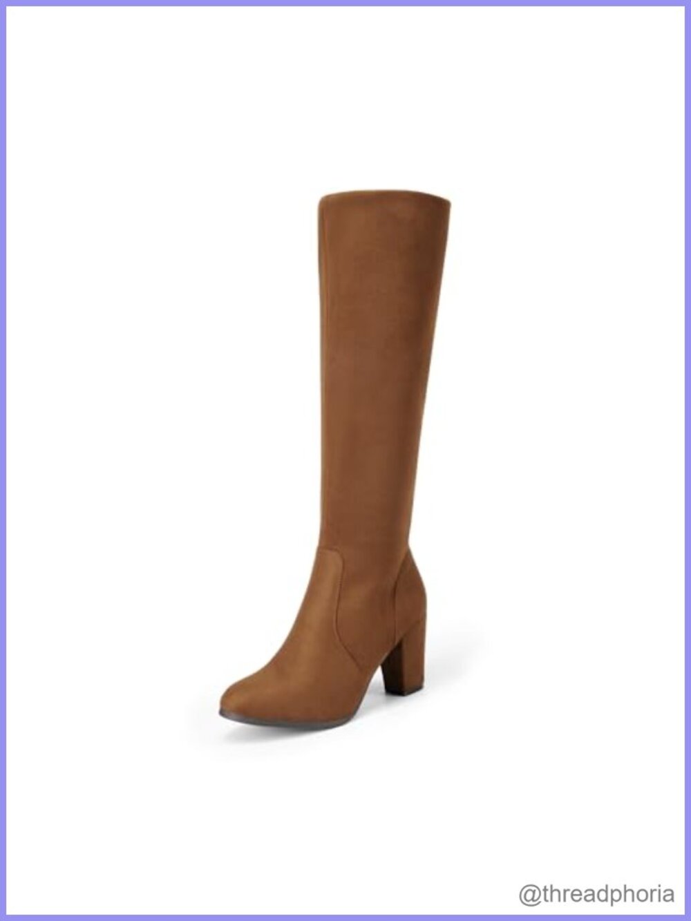 Women's Knee High Faux Suede Riding Boots Tall Winter Heeled Equestrian